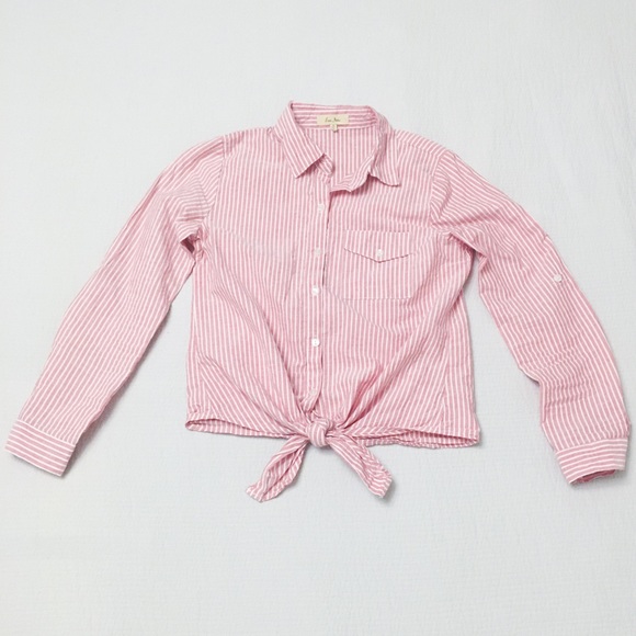 Vertical White & Pink Stripe Shirt - Picture 3 of 3